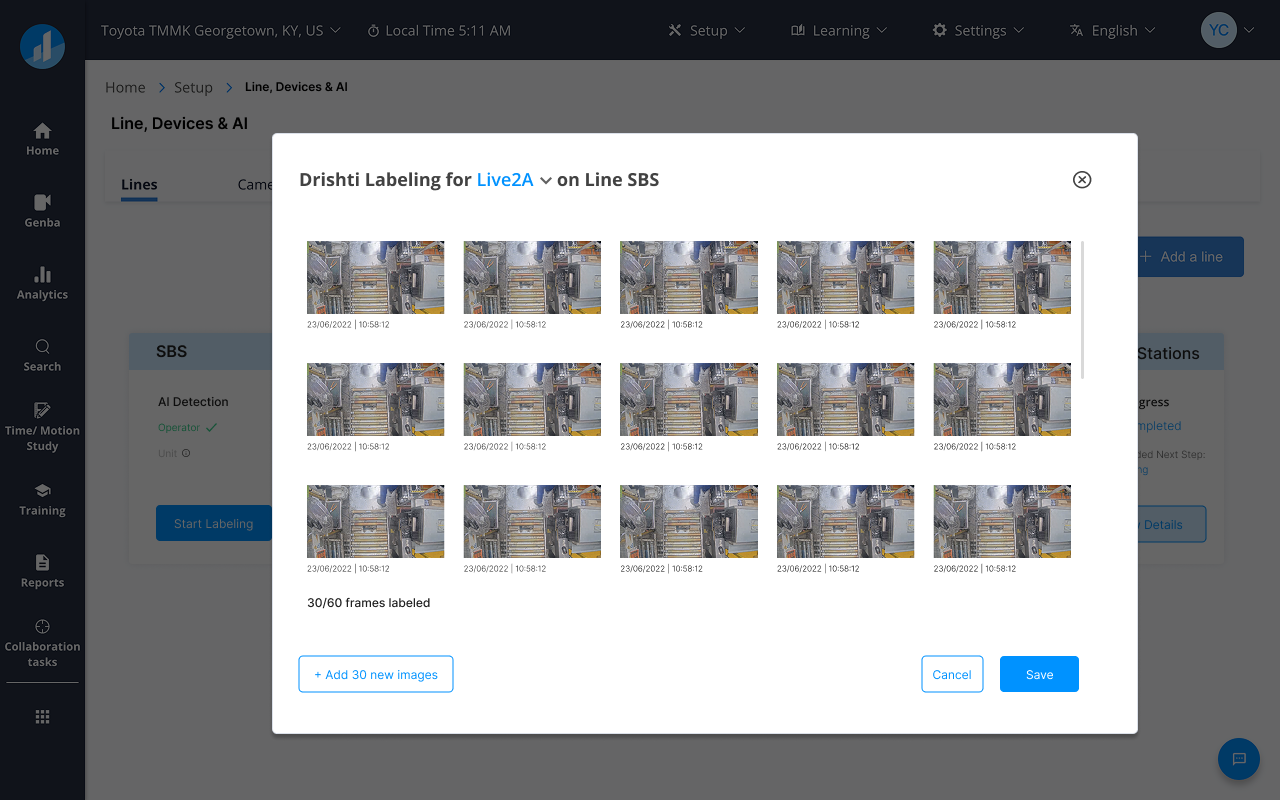 Training data selection