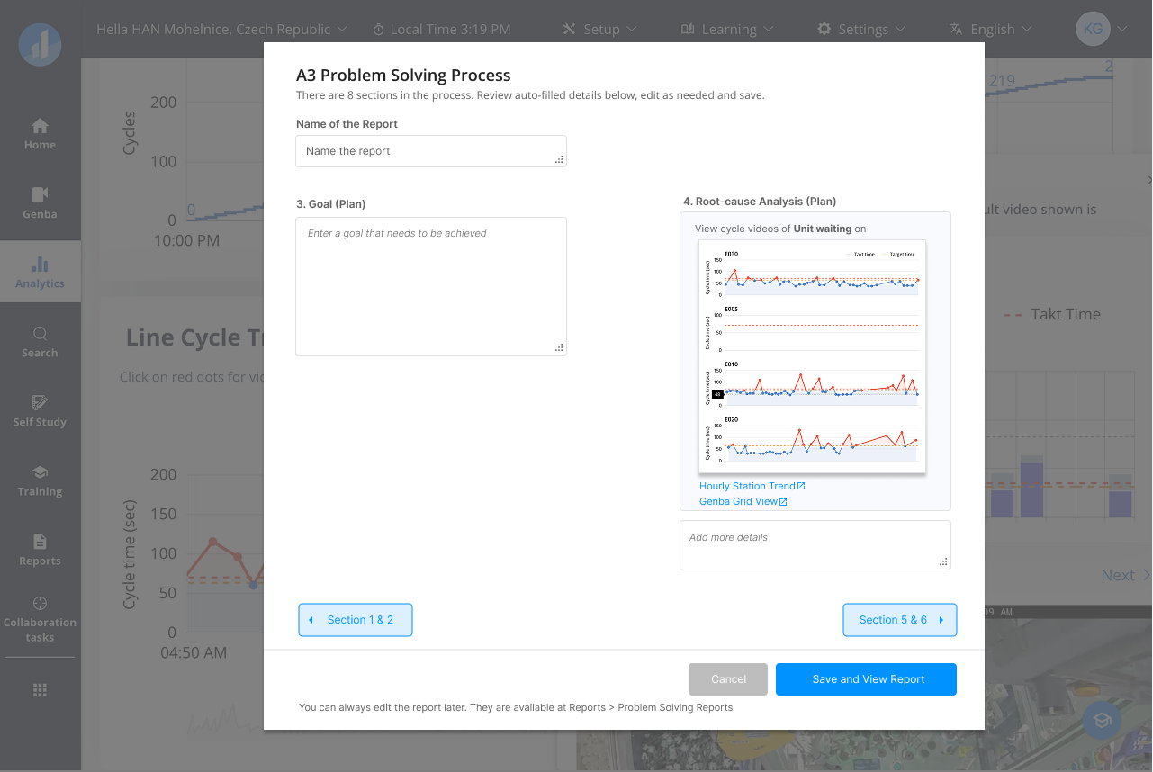 Correlated cycle data pulled from AI logs